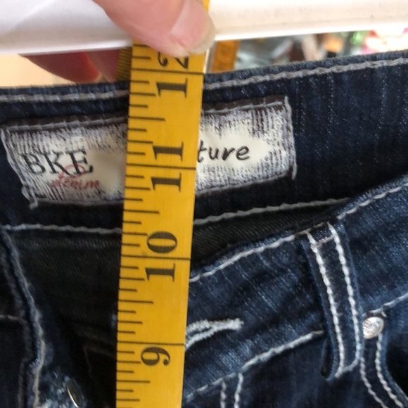 BKE Couture  size 31  blue jeans straight cropped shown  w/ cuff NWT - Picture 16 of 16